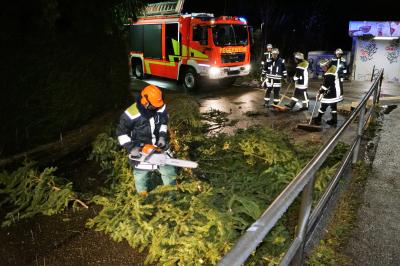 Kirchheim: Sturm zieht ueber den Landkreis - Mehrere Sturmeinsaetze